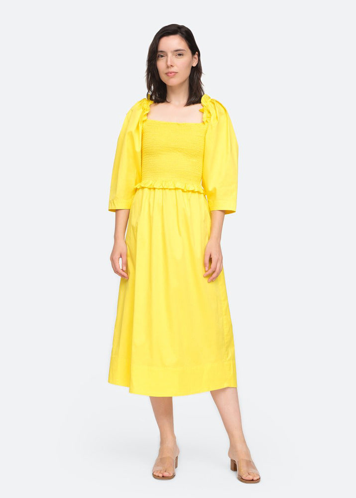 [SEA NY] Tabitha Smocked Dress Citron