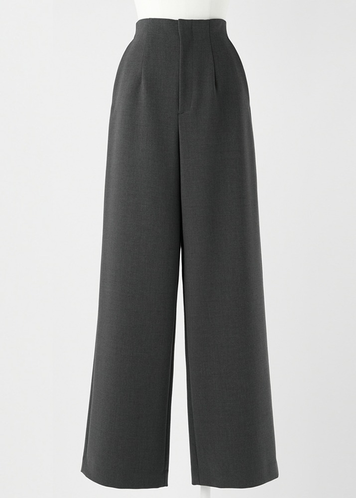 Doublecross High-waist Wide Pants Charcoal