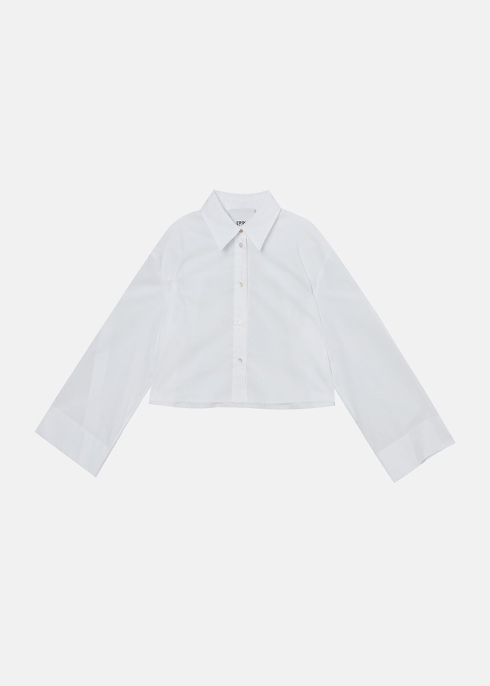 [ERIKA CAVALLINI] Short Poplin Shirt White
