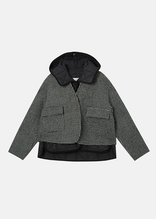 [VUE DU PARC] Wool Blend Detachable Quilted beam Jacket Check