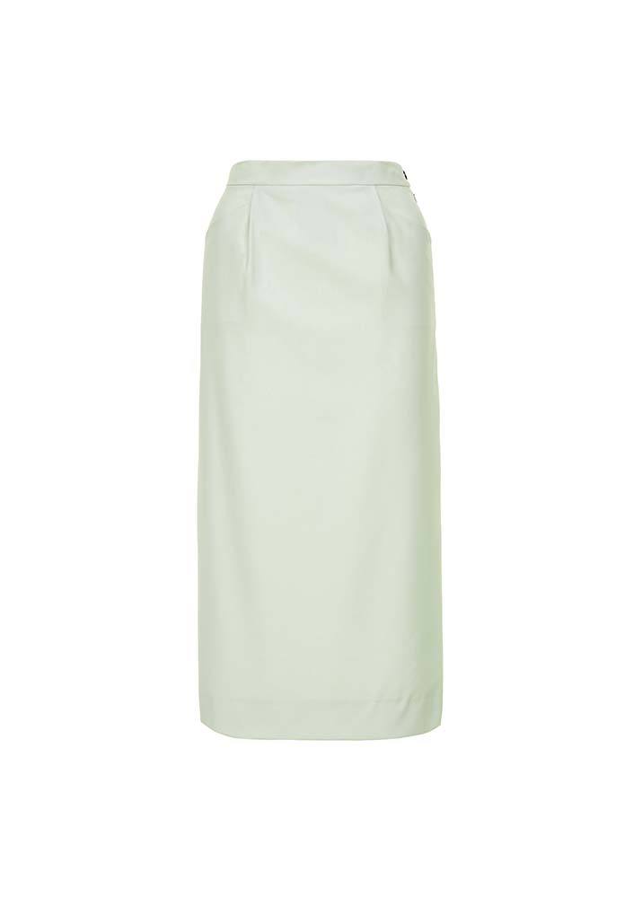 EDWARD CRUTCHLEY _ Pleat Front Midi Skirt Mint