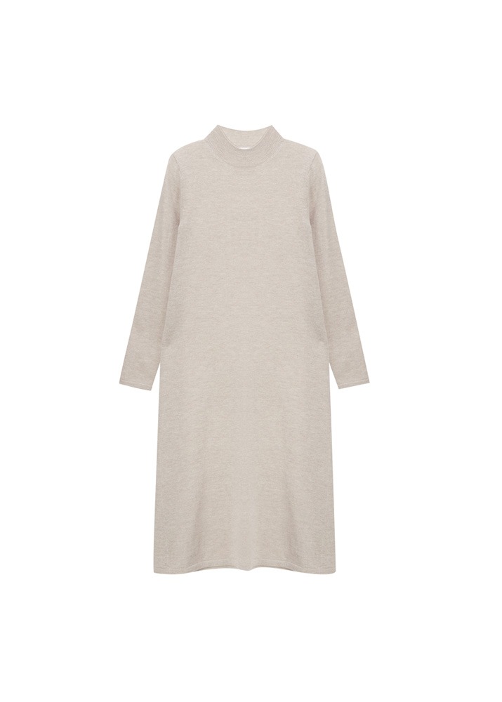 ENFOLD _ Middle Wool Flare Dress Beige
