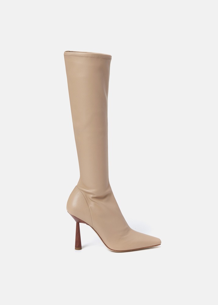 GIA COUTURE _ ROSIE 8 Biscotti Knee High Stretch Boots