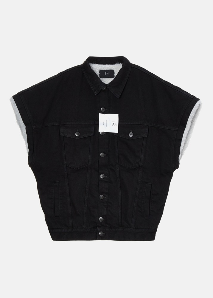 3X1 _ Rosie Oversize Vest Black