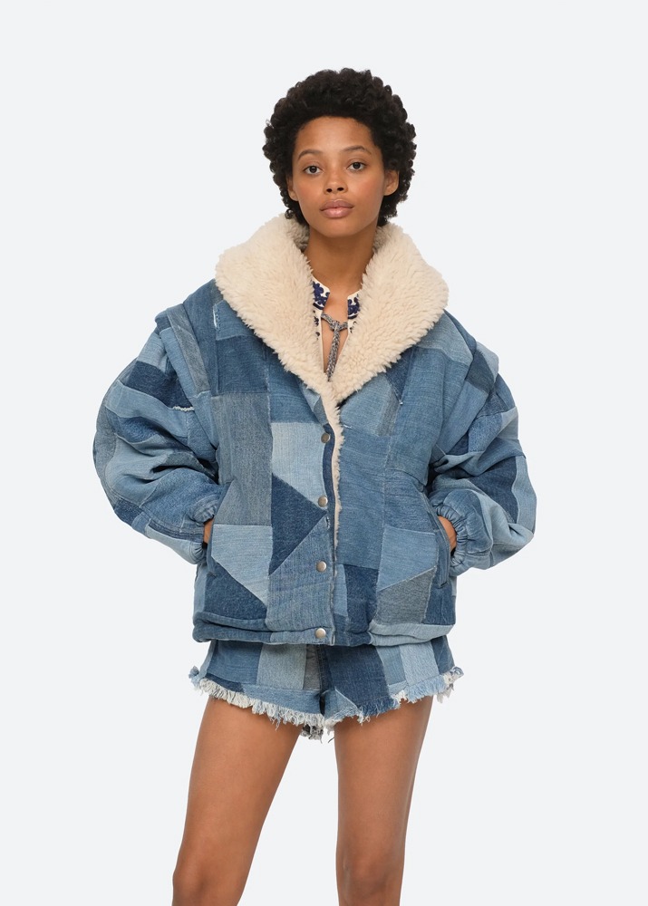 SEA NY _ Diego Denim Patched Coat