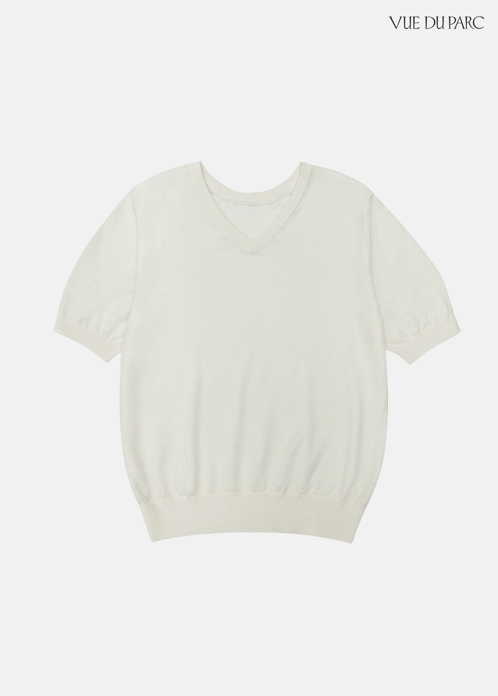 Two-way Short Sleeve Pullover Knit