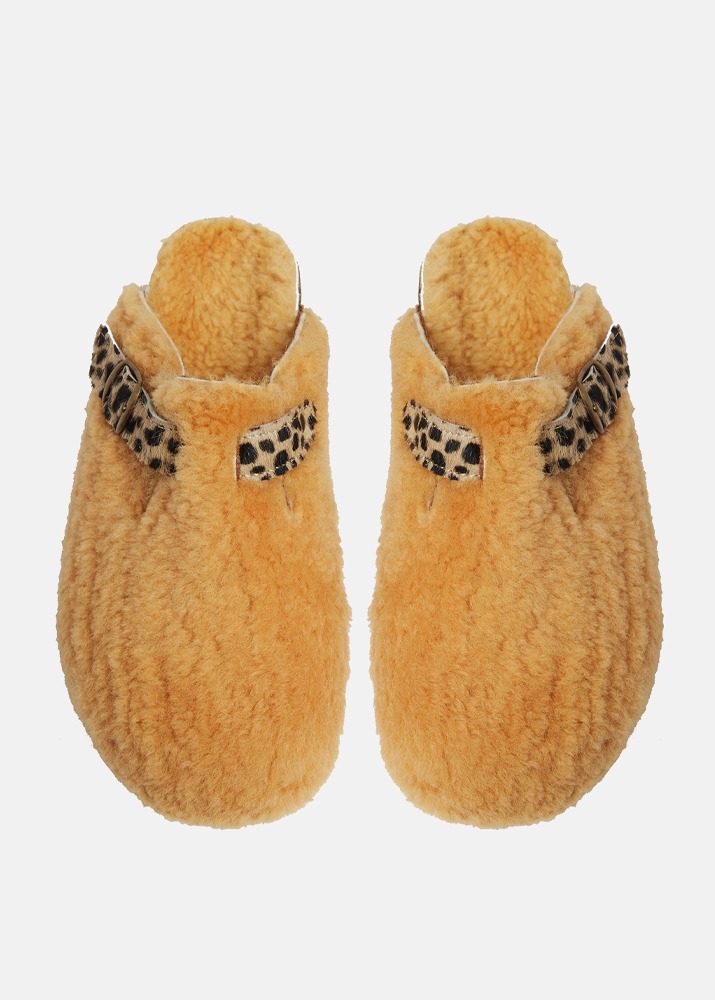 Fur Slippers Camel
