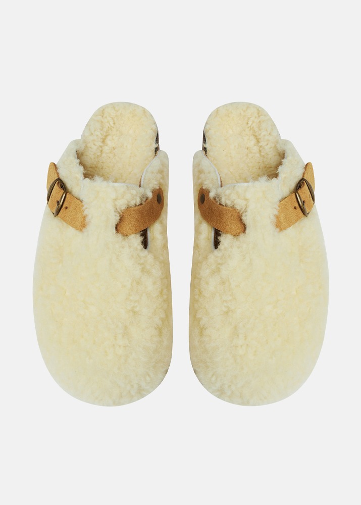 Fur Slippers Champagne