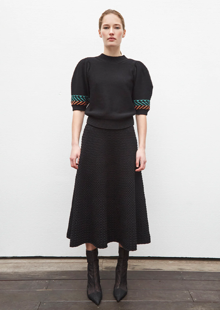 MOLLI _ Beaded Knit Skirt
