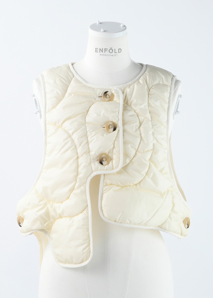 [ENFOLD] Button Vest Ivory