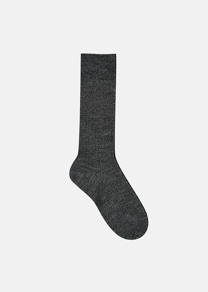 [VUE DU PARC] Ribbed Wool Socks Charcoal