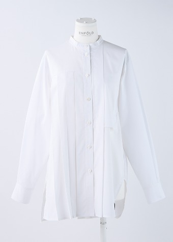 [ENFOLD] Asymmetry Shirt White