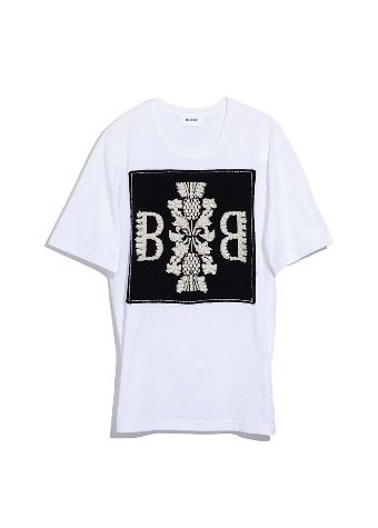 [BARRIE] T-Shirt With Knitted Barrie Patch Black