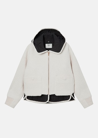 [VUE DU PARC] Wool Blend Detachable Liner Bookle Jacket Ivory