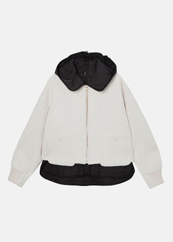 [VUE DU PARC] Wool Blend Detachable Liner Bookle Jacket Black