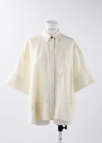 [ENFOLD] Half Sleeve Shirt Ivory