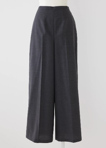 [ENFOLD] Elastic Wide Trousers Charcoal