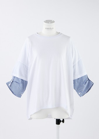 [ENFOLD] Shirt Layered T-shirt White