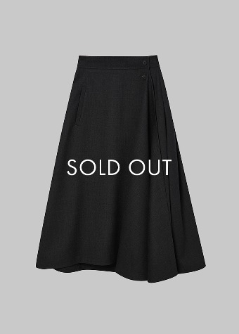 [VUE DU PARC] Wool Blend Wrap Skirt