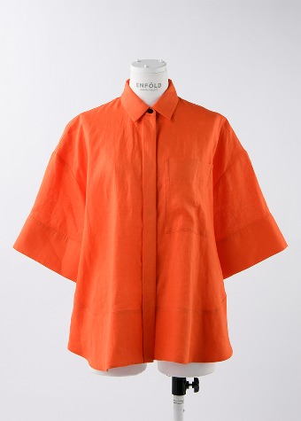 [ENFOLD] Half Sleeve Shirt Orange