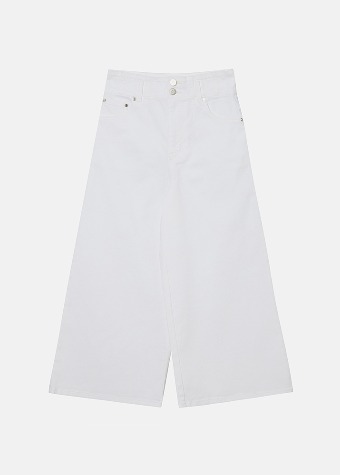 [VUE DU PARC] Cotton Wide Denim Jeans White