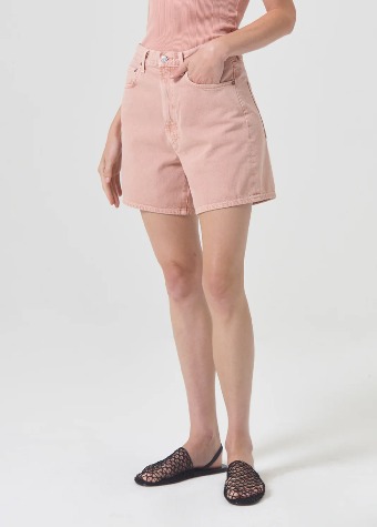 [AGOLDE] Stella Short - High Rise Baggy Pink