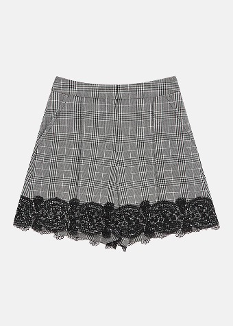 [VUE DU PARC] Checkerd Lace Shorts