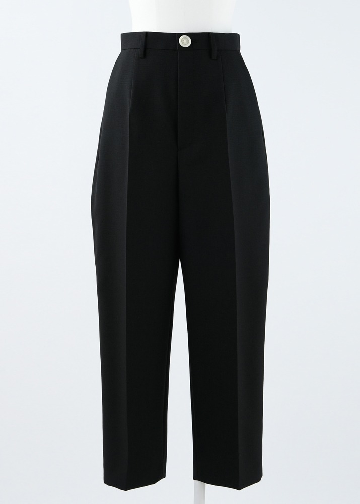 ENFOLD _ Cropped Tapered-Trousers Black