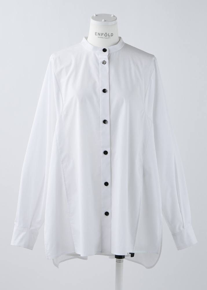 ENFOLD _ Broad Sleeve Shirt White